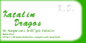 katalin dragos business card